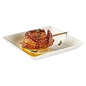 Restaurantware Pulp Safe No PFAS Added 2.6 x 2.6 Inch Mini Square Plates 100 Disposable Plates - Home Compostable Microwavable And Freezable White