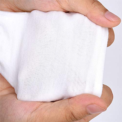 Emivery 12 Pairs Soft White Cotton Gloves Cloth Serving Gloves Jewelry Silver Inspection Gloves for Hands Cosmetic Moisturizing Spa, Jewelry