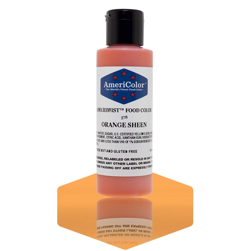 AmeriColor Amerimist Airbrush Color 4.5 Ounce, Orange Pearl Sheen