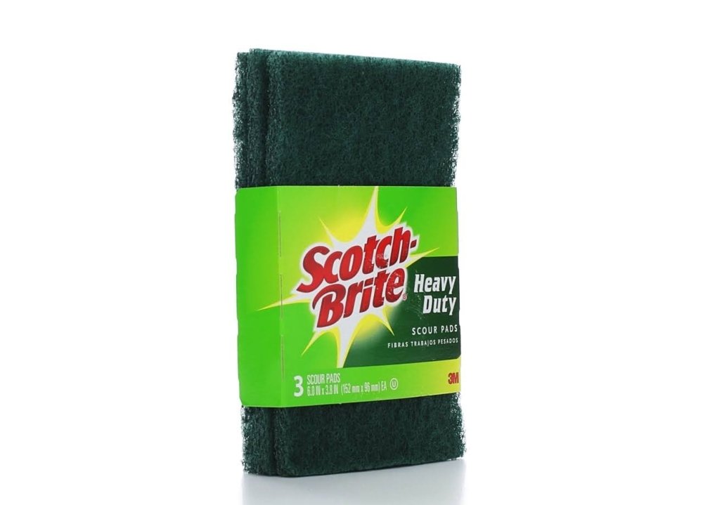Heavy-Duty Scour Pad, 3.8w x 6"L, Green, 3/Pack