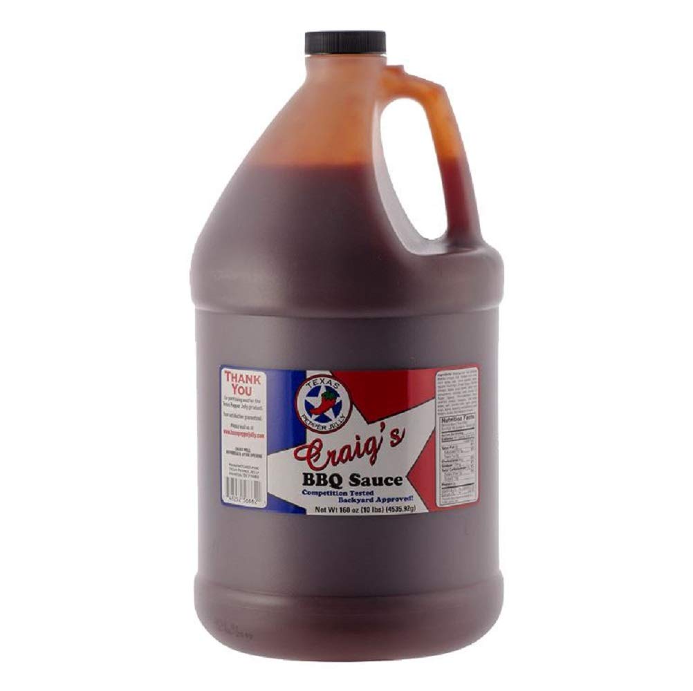 Texas Pepper Jelly Craig's BBQ Sauce - 1 Gallon Net Wt. 160 oz (4535.92 g)