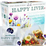 Dr. Lu’s Happy Liver Tea | 100% Natural Liver Cleanse Detox & Repair Tea Made in US | 11-Flavor Milk Thistle, Turmeric, Chrysanthemum, Licorice Root