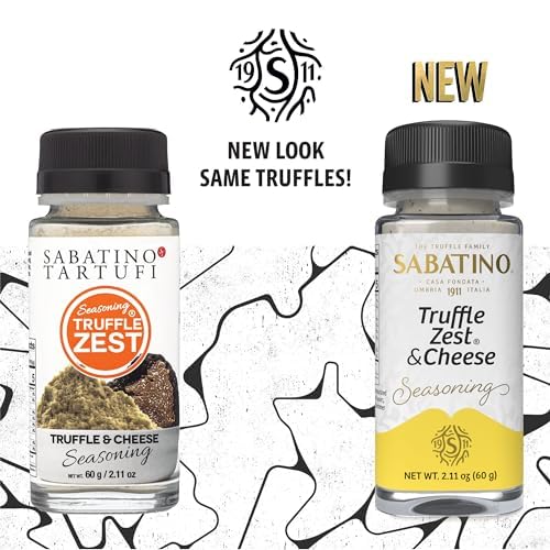 Sabatino Tartufi Truffle Zest & Cheese Seasoning, The Original All Natural Gourmet Truffle Powder, Vegetarian Friendly, Low Carb, 2.11 oz