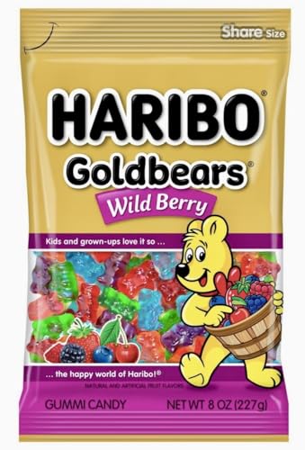 Haribo, Gummi Candy Wild Berry Share Size, 5 Ounce