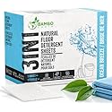 90 Pcs All Natural Floor Cleaner Sheets - Biodegradable And Dissolvable Multipurpose Mopping Concentrated Floor Cleaning Soap Detergent Strips, Mess