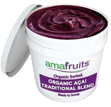 Amafruits Acai Berry Frozen Sorbet/USDA Organic/Antioxidant Rich Superfruit / 3 Gallon