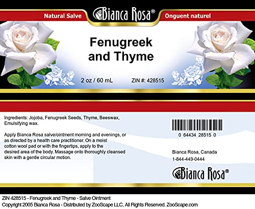 Bianca Rosa Fenugreek and Thyme - Salve Ointment (2 oz, ZIN: 428515) - 3 Pack