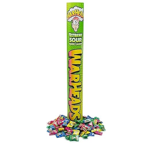 Warheads Mega Candy Super Tube - Assorted Flavors (1 Pc.) - Perfect for Birthday Parties, Halloween Treats, & More