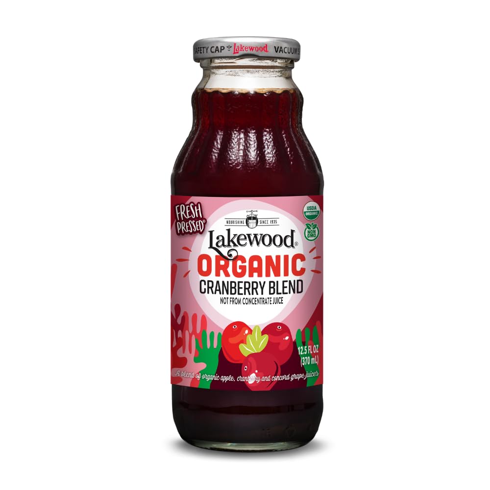 LAKEWOOD Organic Juice Cranberry Blend, 12.5 FZ