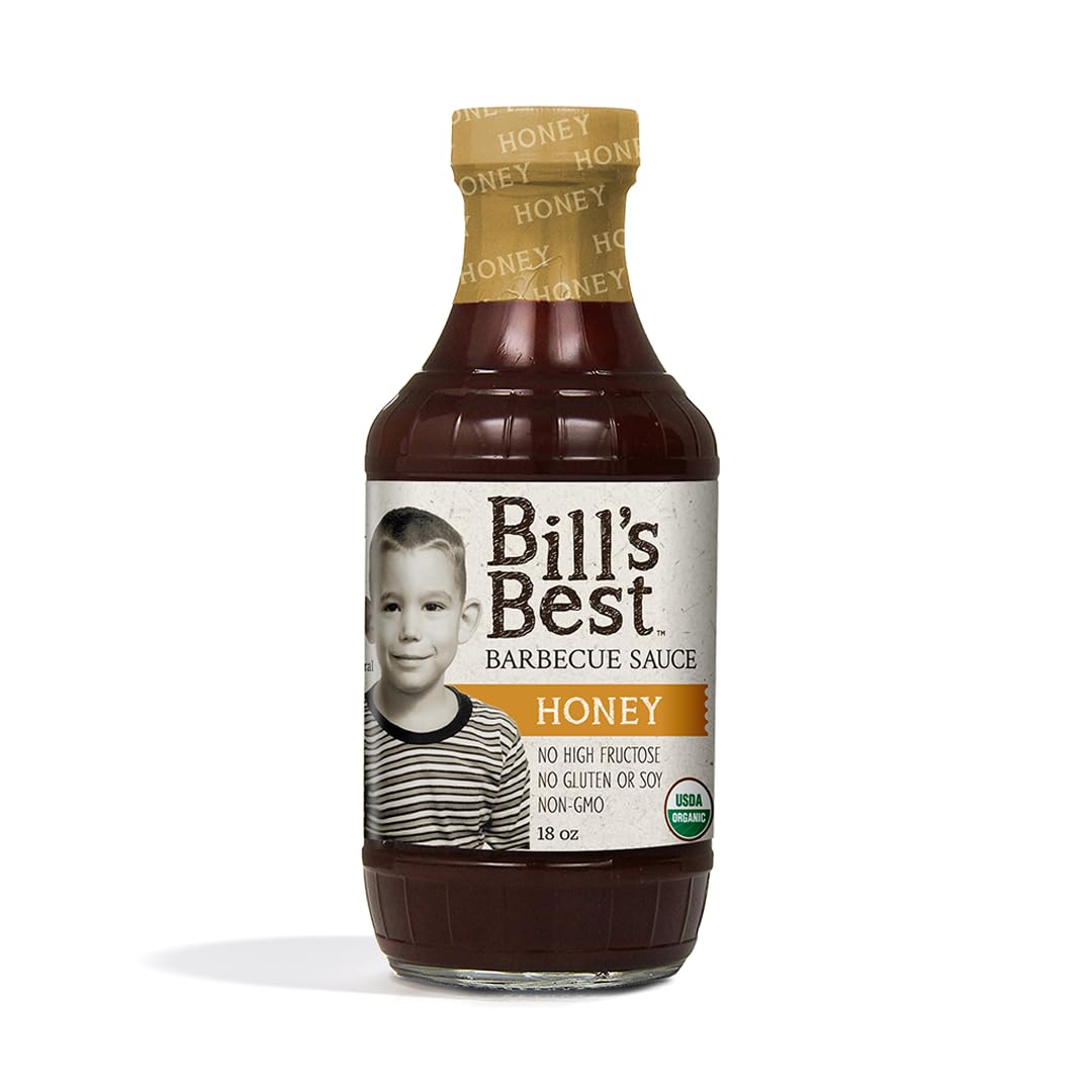 Bill's Best Organic BBQ Sauce 18oz (Honey)