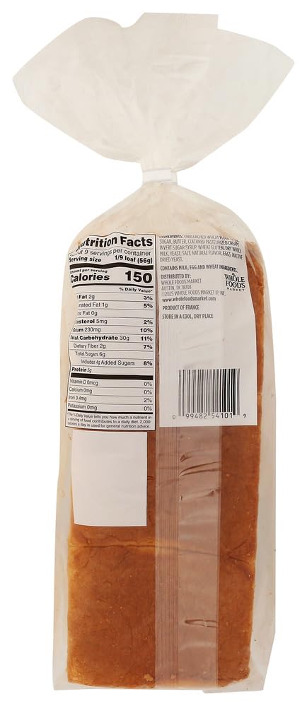 Whole Foods Market Kitchens Japanese Milk Bread Loaf, 500 GR