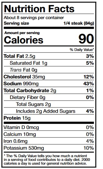 Salutem Vita - Cooked Boneless Ham Steaks, 24 oz - Pack of 4