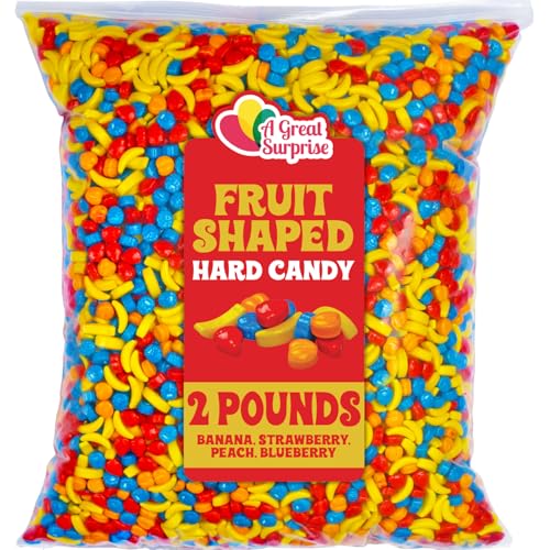 Bulk Fruit Shaped Candies - 2 Pounds - Candy Machine Refills - Party Favors & Events