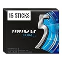5 Gum Peppermint Cobalt Sugarfree Gum, 15 Count Single Pack
