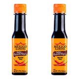 Mexico Lindo Picante Negra Hot Sauce | Light & Spicy | 8,400 Scoville Level | Great with Asian Food, Seafood & Meat | 5 Fl Oz Bottle (Pack of 2)