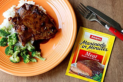 Adolph's Marinade in Minutes, Meat Tenderizing Marinade Mix, Quick Flavor Enhancer for Beef and Meat Recipes, Original, 1 Ounce (Pack of 24)
