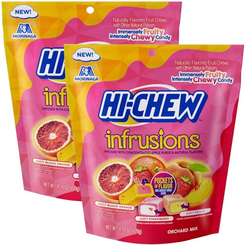 Hi-Chew-Infrusions Orchard Mix Fruit Chews, 4.24 Ounce (Pack of 2), The Hampton Candy Company