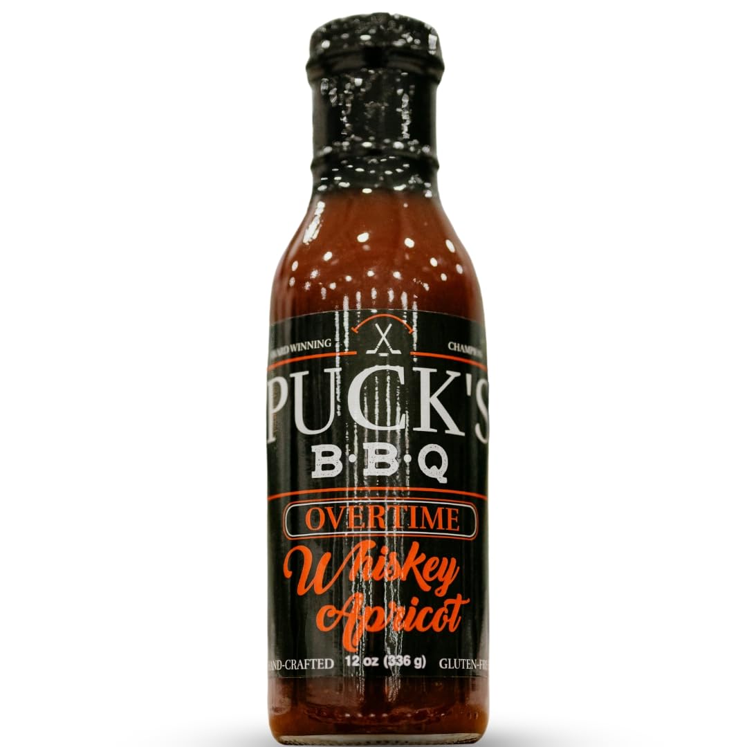 Puck's BBQ Overtime - Whiskey Apricot 12 oz. BBQ Sauce