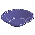 Creative Converting 28115051 20 Count Touch of Color Plastic Bowl, 12 oz, Purple