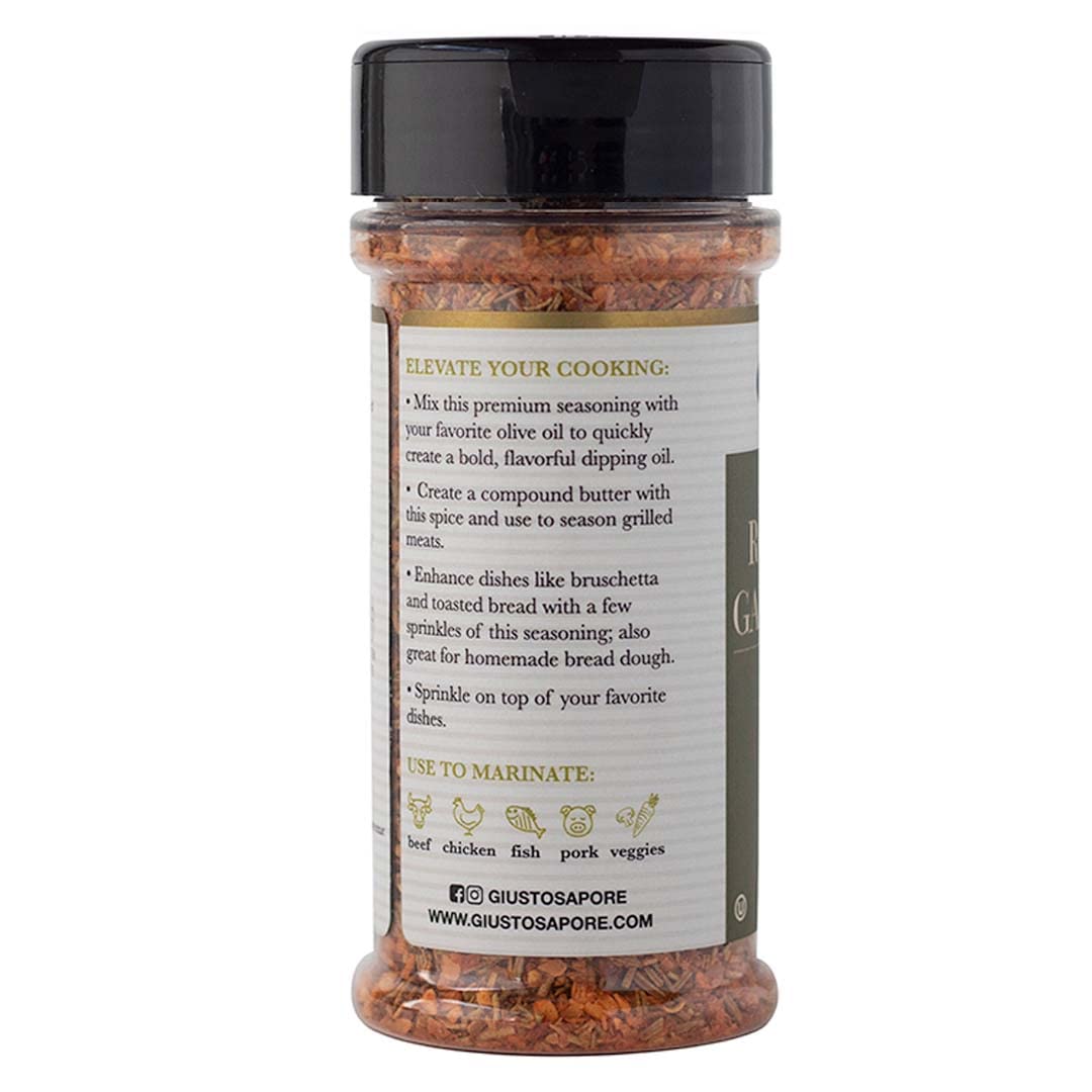 Giusto Sapore Rosemary Garlic Herb Seasoning Bag - Imported from Italy and Family Owned