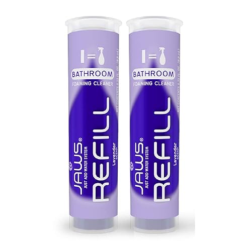 JAWS Foaming Bathroom Cleaner Refill Pack. Includes 2 Refill Pods. Refillable Cleaning Supplies.