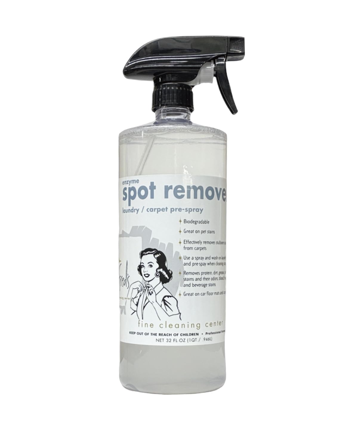 Fred's Ultra-Powered Enzyme Spot & Stain Remover for Carpet, Laundry, and More, 32 Ounce Spray