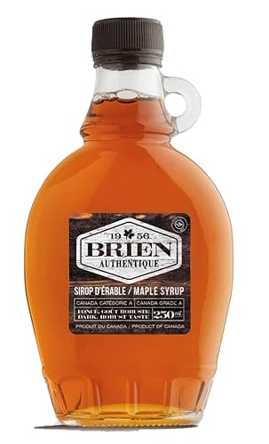 Brien 100% Pure Maple Syrup | Gluten Free Vegan Syrup | Maple Syrup Bottle | Real Maple Syrup Product From Canada | Leone Bottle 250ml / 8.4 Ounces