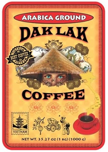 100% Dak Lak Vietnamese Coffee (Arabica Ground, 1 Kilo Bag)