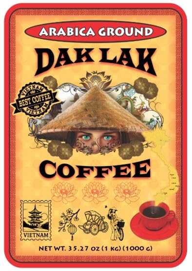100% Dak Lak Vietnamese Coffee (Arabica Ground, 1 Kilo Bag)