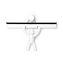 Umbra Buddy Bathroom Squeegee for Shower, Mirror, Window - Adhesive Storage Hook Included