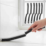 CrafTreat Hard Bristle Crevice Cleaning Brush - 6 Pack (Black) - Gap Scrub Brushes for Kitchen, Bathroom, Window Tracks, Grout, Car & Tight Spaces