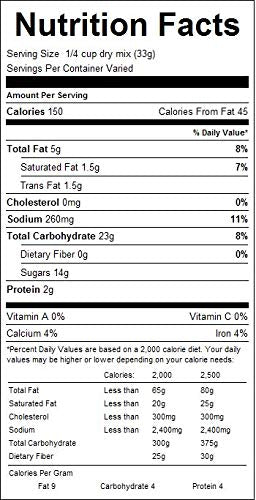Hospitality Old Fashioned Fruit Cobbler Mix or Fruit Crisp Mix - Four 7 oz. Packets (Fruit Cobbler Mix)