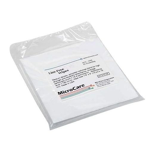 Microcare Lint Free Micro Care MCC-W66 Wipes, 6x6, White, 50 Count