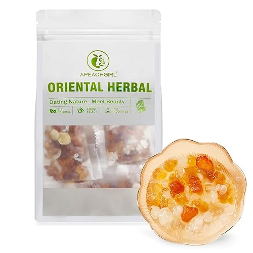 APEACHGIRL Yunnan Premium Peach Gum, Snow Swallow, Honeylocust Rice Combination Set(20 Packs), All Natural Health Material, Satiety and Low Calories
