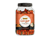 Bali's Best Ginger Chews, Soothing Turmeric Flavor, 1 Pound Jar, Individually Wrapped Soft Candy, Made with 100% Real Ginger, Digestive Health