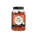 Bali's Best Ginger Chews, Soothing Turmeric Flavor, 1 Pound Jar, Individually Wrapped Soft Candy, Made with 100% Real Ginger, Digestive Health