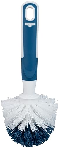 Unger Sink and Dish Scrub Brush, Kitchen Washing Scrubber for Hard-to-Reach Corners, Small Cleaning Supplies, Non-Scratch Bristles, Glassware, Pots