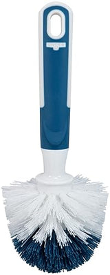 Unger Sink and Dish Scrub Brush, Kitchen Washing Scrubber for Hard-to-Reach Corners, Small Cleaning Supplies, Non-Scratch Bristles, Glassware, Pots