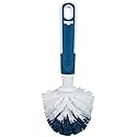 Unger Sink and Dish Scrub Brush, Kitchen Washing Scrubber for Hard-to-Reach Corners, Small Cleaning Supplies, Non-Scratch Bristles, Glassware, Pots