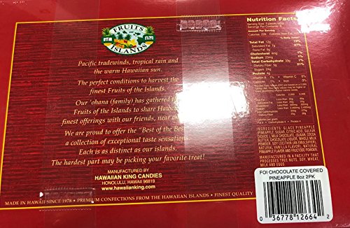Milk Chocolate Covered Pineapple 18pieces 8oz 2pk
