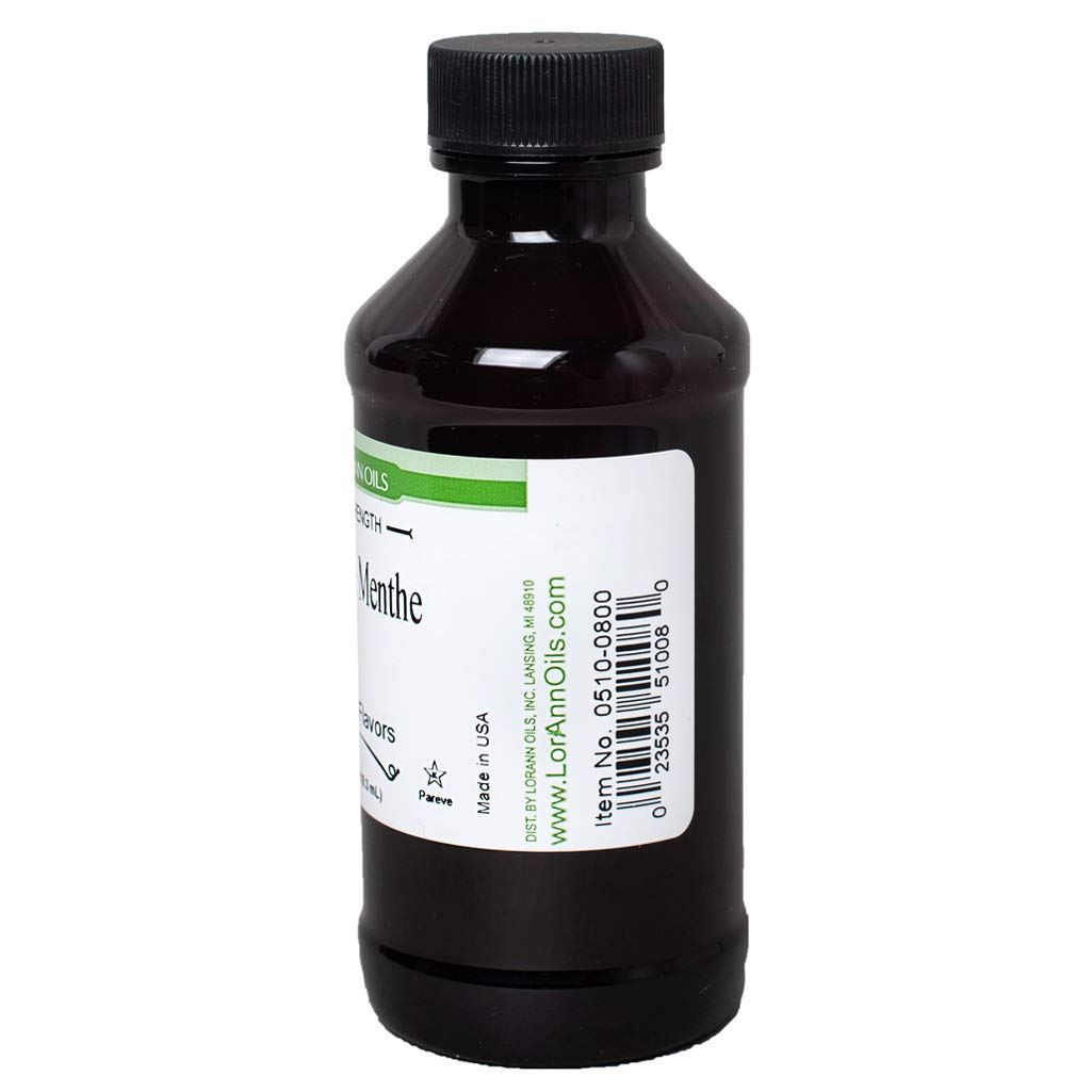 LorAnn Crème de Menthe SS, Natural Flavor, 4 ounce bottle