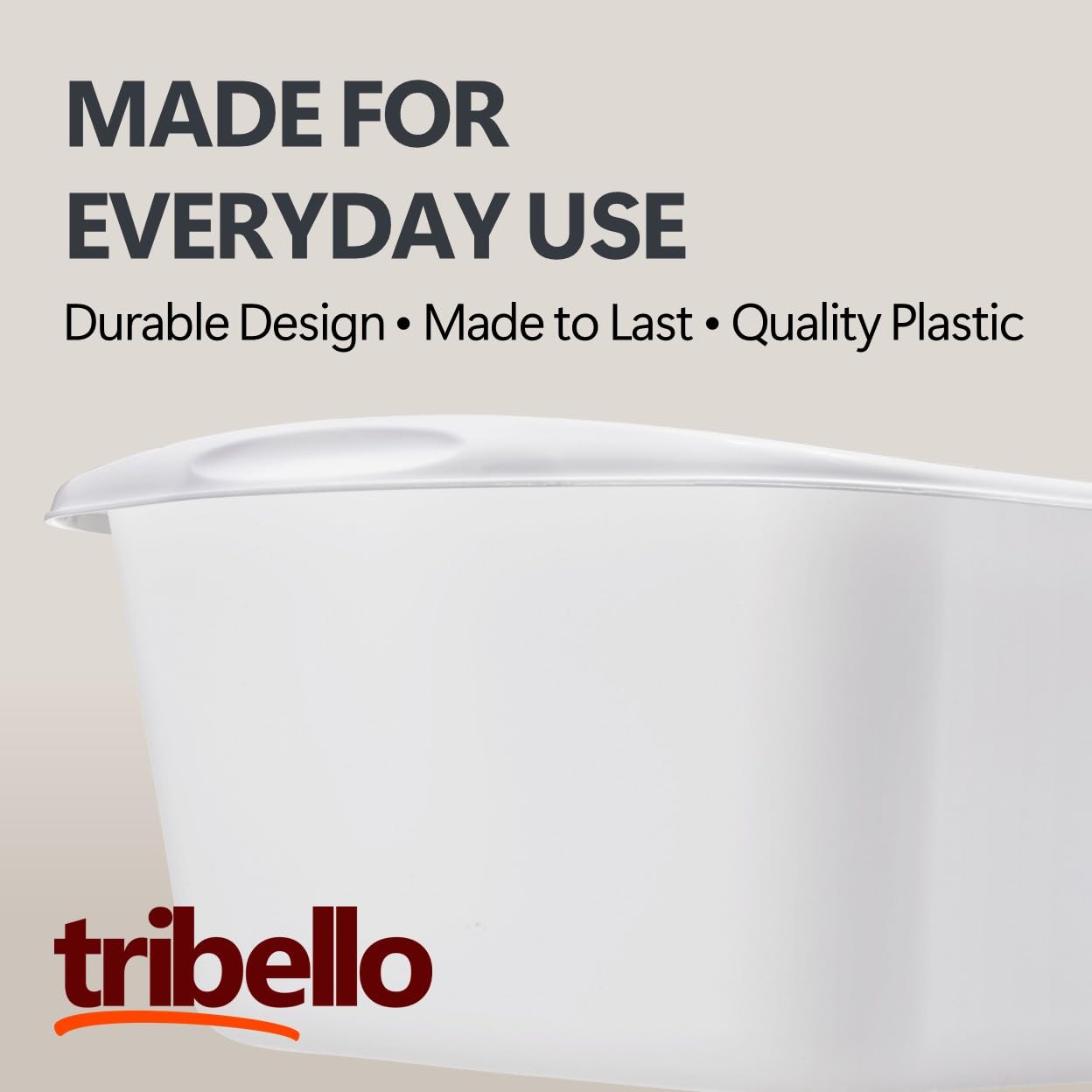 Tribello 2-Pack Dish Pans for Kitchen Sink, Plastic Tub Dishpan Wash Basin and Foot Bath for Soaking Feet, Wash Bucket for Washing and Storage