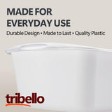 Tribello 2-Pack Dish Pans for Kitchen Sink, Plastic Tub Dishpan Wash Basin and Foot Bath for Soaking Feet, Wash Bucket for Washing and Storage