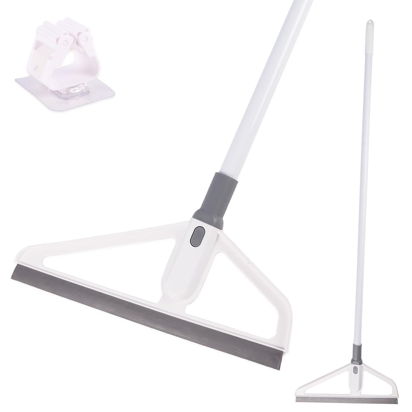 Rubber Squeegee Broom - Multifunction Magic Broom,Scraping Silicone Broom Sweeper,with Mop Clip, Squeeze Broom Sweeping Water for Kitchen Bathroom