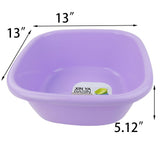 Anbers 12-Quart Dish Pan/Wash Basin, 13" x 13" x 5.12", Set of 4