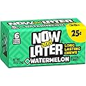 Now and Later Watermelon Long Lasting Chew Candy - 24 per pack -- 12 packs per case.