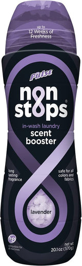 PULSE Non Stops Laundry Scent Boosters - Lavender Scent - Scent Boosting Beads - Long Lasting Fragrance (20.1 oz)