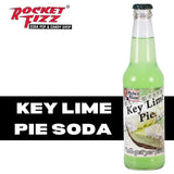 Rocket Fizz Melba’s Fixins Key Lime Pie Soda Flavor | Cane Sugar | Craft Soda Pop Drinks | 12 oz in Glass Bottle (Single Bottle)