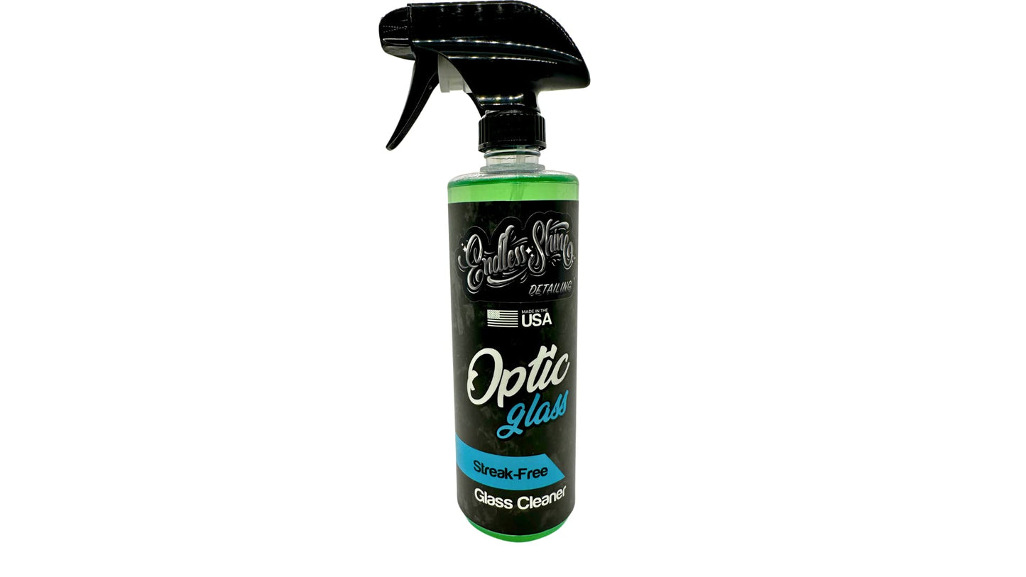 Endless Shine Detailing Optic Glass Streak Free Glass Cleaner - Safe for All Glass and Tinted Windows (16 oz)
