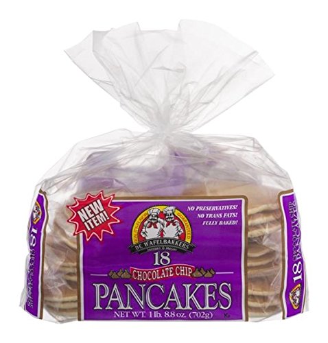 De Wafelbakkers Pancakes Chocolate Chip, 1.5 oz (Frozen)